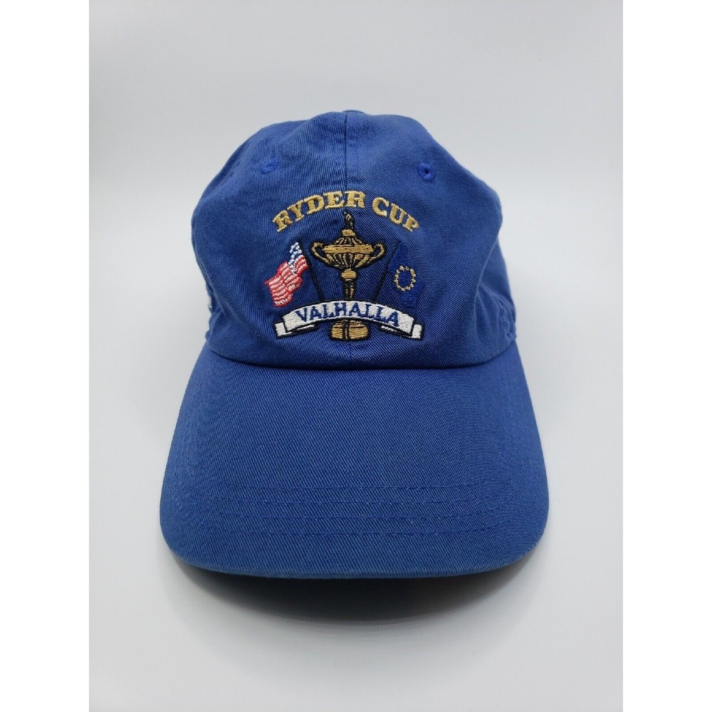 Ryder Cup Valhalla Adjustable Back Golf Hat AHEAD SPECIAL EDITION Color Blue